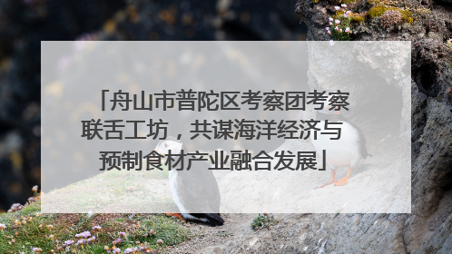舟山市普陀区考察团考察联舌工坊，共谋海洋经济与预制食材产业融合发展